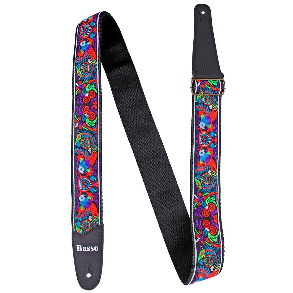 Correia Alça Guitarra Violão e Baixo Basso JC 03 Jacquard Roxa